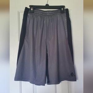 🛑 Adidas Black & Gray Boys Size L/G 14/16 Shorts 🚔